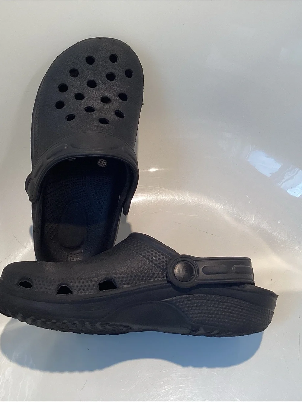 Kids Black Slip-On Comfort Clogs with Heel Strap